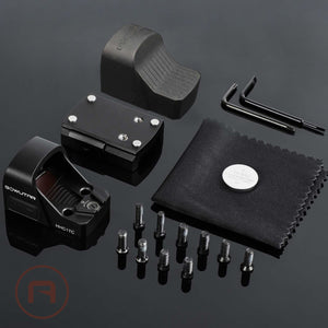 GOWUTAR HHC17C Multiple Reticles Red Dot Sight for RMSc Footprint, 3 MOA Dot 46 MOA Circle Micro Red Dot Optic