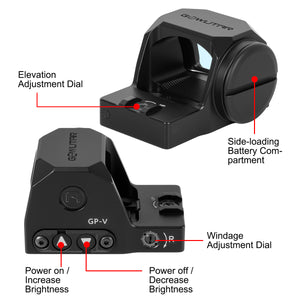 GOWUTAR GP-V 3 MOA Red Dot Sight for Doctor & Noblex Footprint - Motion Awake Open Pistol Red Dot Optic