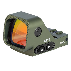 GOWUTAR GP-9 Competition-Ready Red Dot Sight -  6 MOA Large Window RMR Footprint Red Dot Optic (Army Green, Red Dot)