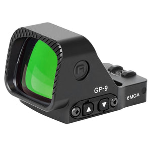 GOWUTAR GP-9 Large Window Green Dot Sight, 6 MOA Pistol Optic for RMR Footprint (Black, Green Dot)