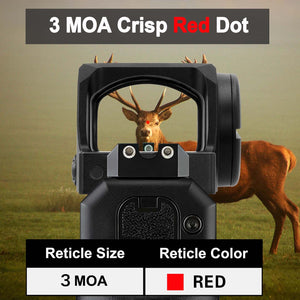 GOWUTAR GP-6 RMR Footprint Red Dot Optic - 3 MOA Red Dot Sight for Pistols - Motion Awake - 7075 Aluminum Open Reflex Sights