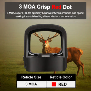 GOWUTAR HHC17R 3 MOA Micro Red Dot Sight for RMSc/407k/507k Footprint - Side Loading Battery Pistol Red Dot Optic Designed for Subcompact Setups