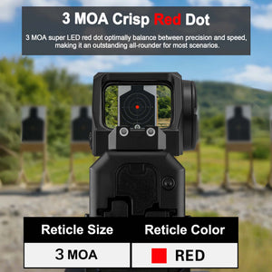 GOWUTAR GP-M Red Dot Sight Direct for Glock MOS Footprint, 3 MOA Motion Awake Reflex Sights