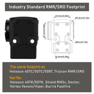 GOWUTAR GP-6 RMR Footprint Red Dot Optic - 3 MOA Red Dot Sight for Pistols - Motion Awake - 7075 Aluminum Open Reflex Sights