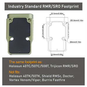 GOWUTAR GP-9 Competition Ready Green Dot Sight, 6 MOA Large Window RMR Footprint Pistol Optic (Army Green, Green Dot)