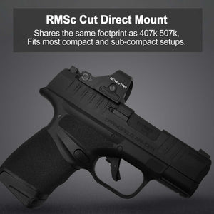 GOWUTAR HHC17C Multiple Reticles Red Dot Sight for RMSc Footprint, 3 MOA Dot 46 MOA Circle Micro Pistol Red Dot Optic
