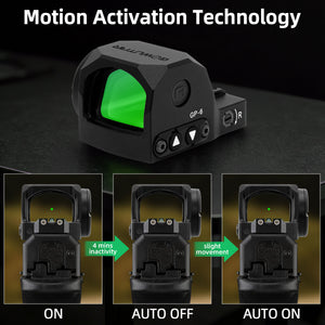 GOWUTAR GP-6 RMR Footprint Green Dot Optic, 3 MOA Motion Awake Reflex Sight for Pistols