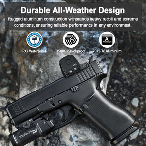 GOWUTAR GP-3 Open Red Dot Sight for RMSc Footprint, 3 MOA Micro Reflex Sights with Astigmatism Friendly Aspheric Lens
