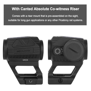 GOWUTAR GR23 Solar Green Dot Sight for Rifles, 3 MOA Durable Aluminum Green Dot Optic with Shake Awake (Green Dot)
