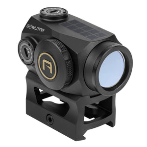 GOWUTAR HHC-B22S Solar Green Dot Sight for Rifles, with Absolute Co-Witness Riser & Low Mount