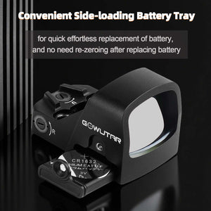 GOWUTAR HHC17G Micro RMSc Green Dot Sight 3 MOA Reflex Sights w/ Picatinny Mount