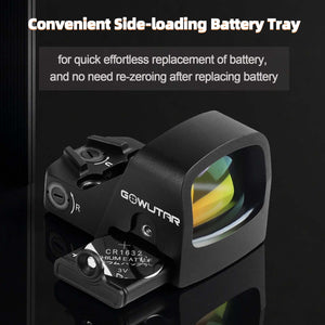 GOWUTAR HHC17C Multiple Reticles Red Dot Sight for RMSc Footprint, 3 MOA Dot 46 MOA Circle Micro Red Dot Optic