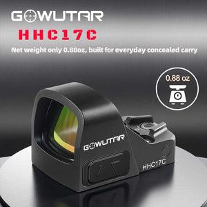 GOWUTAR HHC17C Multiple Reticles Red Dot Sight for RMSc Footprint, 3 MOA Dot 46 MOA Circle Micro Red Dot Optic