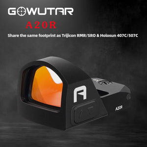 GOWUTAR A20R Red Dot Sight for Pistols - RMR Footprint Red Dot Optic w/Picatinny Rail Mount