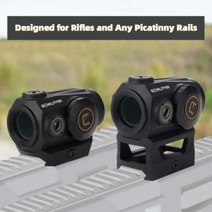 GOWUTAR HHC-B22 Red Dot Sight for Rifles - 3 MOA Compact Shake Awake Reflex Optic for Picatinny Rails, 1x20mm Durable Rifle Scope with Absolute Co-Witnes Riser & Low Mount