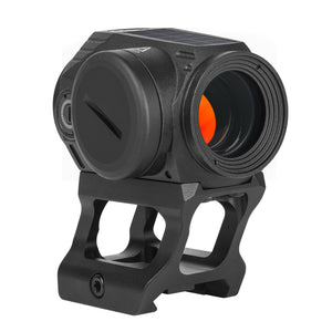 GOWUTAR GR23 Solar Red Dot Sight for Rifle - 3 MOA Shake Awake Reflex Sight - Durable Red Dot Scope with Riser (Red Dot)