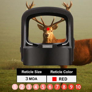 GOWUTAR HHC17R 3 MOA Micro Red Dot Sight for RMSc/407k/507k Footprint - Side Loading Battery Pistol Red Dot Optic Designed for Subcompact Setups