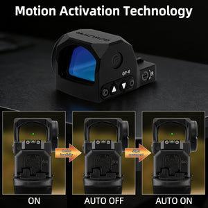 GOWUTAR GP-6 RMR Footprint Green Dot Optic, 3 MOA Motion Awake Reflex Sight for Pistols