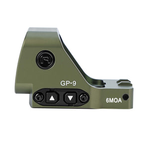 GOWUTAR GP-9 Competition-Ready Red Dot Sight -  6 MOA Large Window RMR Footprint Red Dot Optic (Army Green, Red Dot)