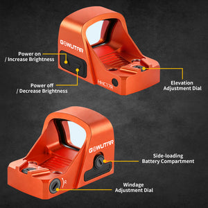 GOWUTAR HHC17R 3 MOA Micro RMSc Red Dot Sight - Motion Awake - Rugged Aluminum Open Reflex Sights