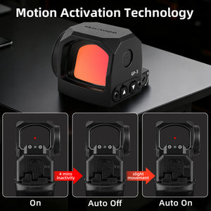 GOWUTAR GP-3 Open Red Dot Sight for RMSc Footprint, 3 MOA Micro Reflex Sights with Astigmatism Friendly Aspheric Lens