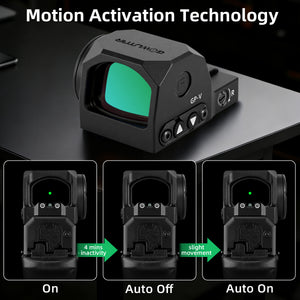 GOWUTAR GP-V 3 MOA Green Dot Sight for Doctor & Noblex Footprint - Motion Awake Open Pistol Optic