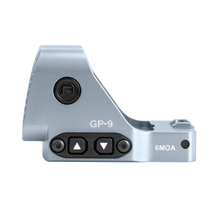 GOWUTAR GP-9 Competition-Ready Red Dot Sight -  6 MOA Large Window RMR Footprint Red Dot Optic (Grey, Red Dot)