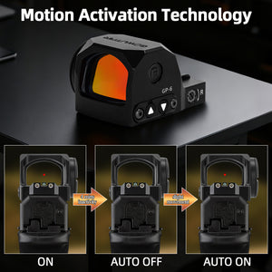 GOWUTAR GP-6 RMR Footprint Red Dot Optic - 3 MOA Red Dot Sight for Pistols - Motion Awake - 7075 Aluminum Open Reflex Sights