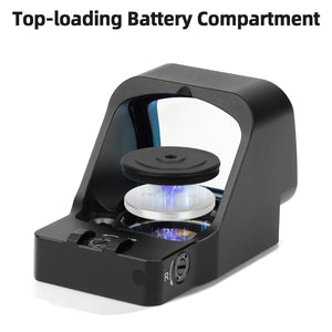 GOWUTAR GP-9 Competition-Ready Large Window Red Dot Sight 6 MOA RMR Footprint Red Dot Optic (Black, Red Dot)