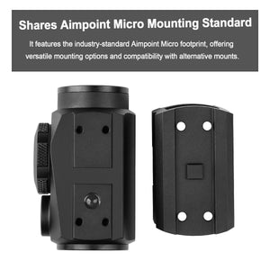 GOWUTAR HHC-B22S Solar Green Dot Sight for Rifles, with Absolute Co-Witness Riser & Low Mount