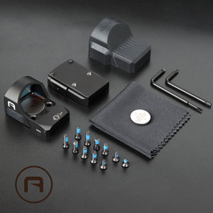 Package Contents of GOWUTAR A20C rmr footprint pistol red dot optic