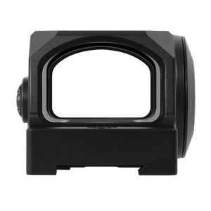 Front aiming view through the viewing window of the GOWUTAR EP-20 enclosed green dot sight
