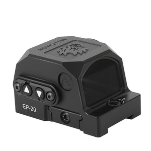 Rear angled view of the GOWUTAR EP-20 enclosed green dot sight ACRO footprint