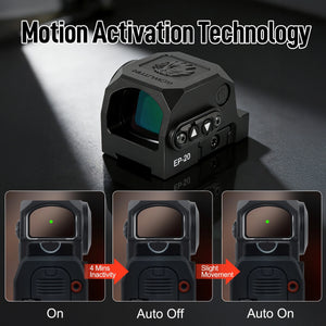 GOWUTAR EP-20 enclosed green dot sight with shake awake technology