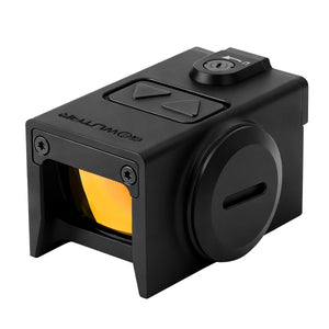 GOWUTAR EP-30 ACRO footprint enclosed red dot sight shown from the front angled view