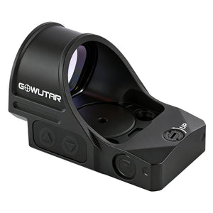 Rear angled product view of the GOWUTAR GP-7 large window red dot sight rmr footprint