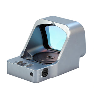 Rear angled view of the GOWUTAR GP-9 gray 6 moa red dot sight