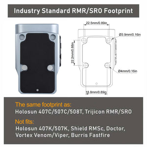 GOWUTAR GP-9 gray RMR footprint pistol sight