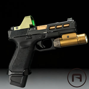 GOWUTAR GP-9 army green large window RMR optic Mounted on a full size pistol