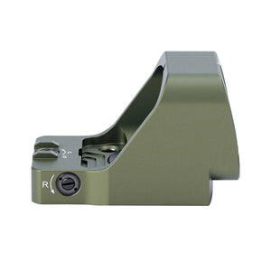 Side view of the GOWUTAR GP-9 army green pistol optic