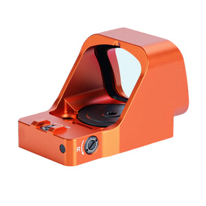 Rear angled view of the GOWUTAR GP-9 orange pistol optic