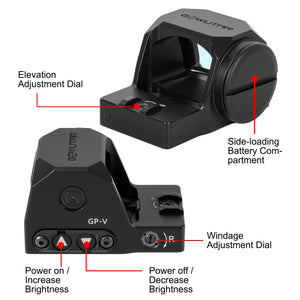 GOWUTAR GP-V Docter footprint red dot sight details