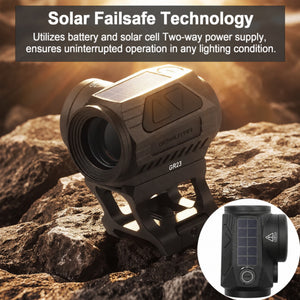 GOWUTAR GR23 solar green dot sight with dual power system