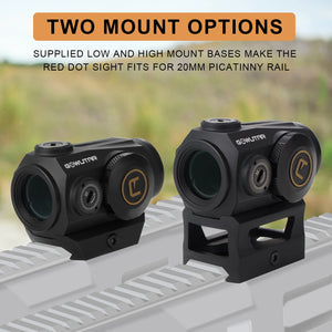 GOWUTAR HHC-B22 3 MOA crisp green dot sight with two picatinny rail mounts