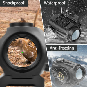 GOWUTAR HHC-B22 rugged aluminum green dot sight for all-weather durability