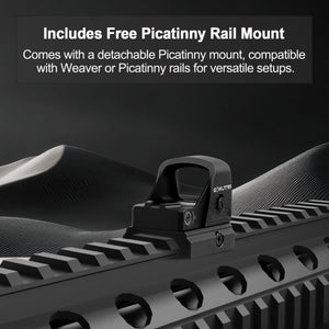 GOWUTAR HHC17R micro red dot sight comes with a picatinny rail mount for shotguns and rifles