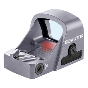 Rear angled view of the GOWUTAR HHC17R rmsc footprint micro red dot sight for pistol gray color
