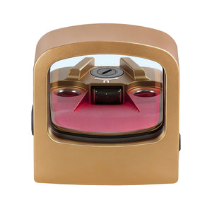 Front view of the GOWUTAR HHC17R rmsc red dot sight gold