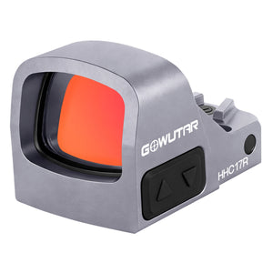 Front angled product view of the GOWUTAR HHC17R micro rmsc red dot sight gray color