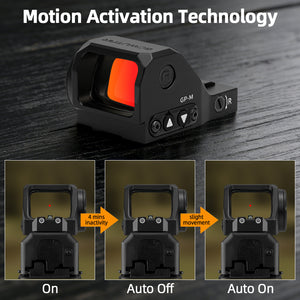 GOWUTAR GP-M Red Dot Sight Direct for Glock MOS Footprint, 3 MOA Motion Awake Reflex Sights